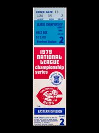 A Group of 1970s Cincinnati Reds Pete Rose Riverfront Stadium Ephemera (Including National League Playoffs, World Series),