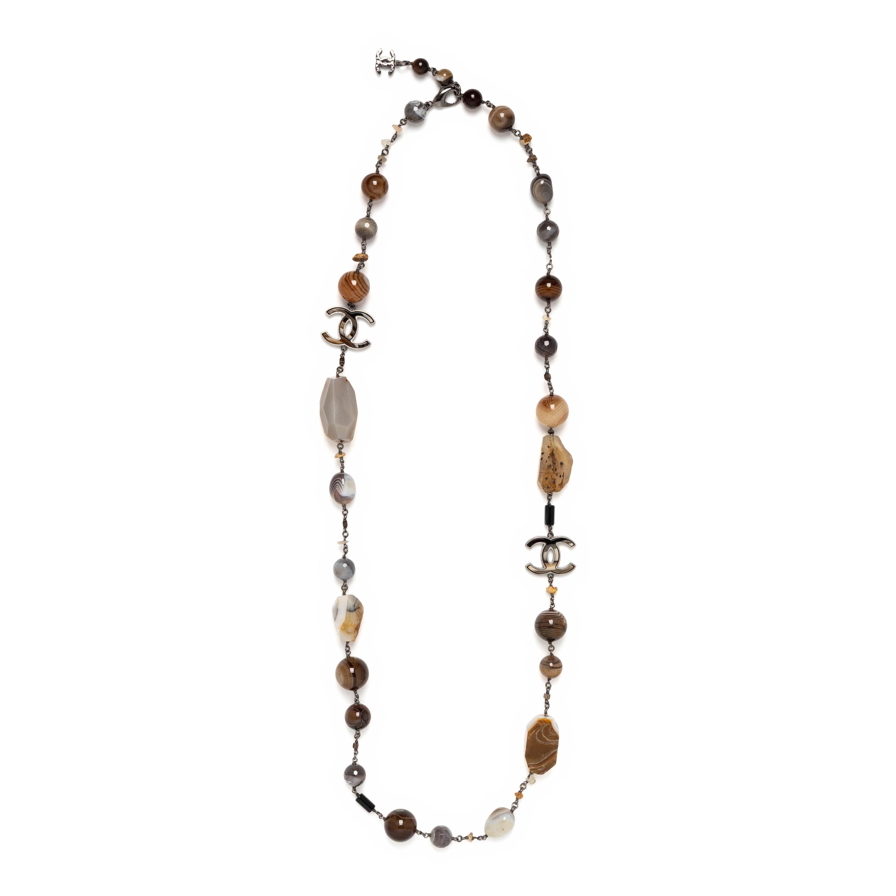 Chanel, Hardstone Sautoir Necklace