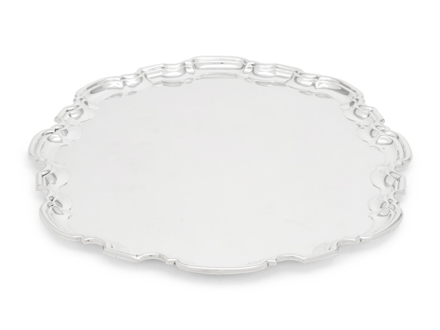 An English Silver Serving Tray Retailed by Tiffany and Co.