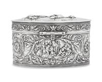 A Dutch Silver Tea Caddy