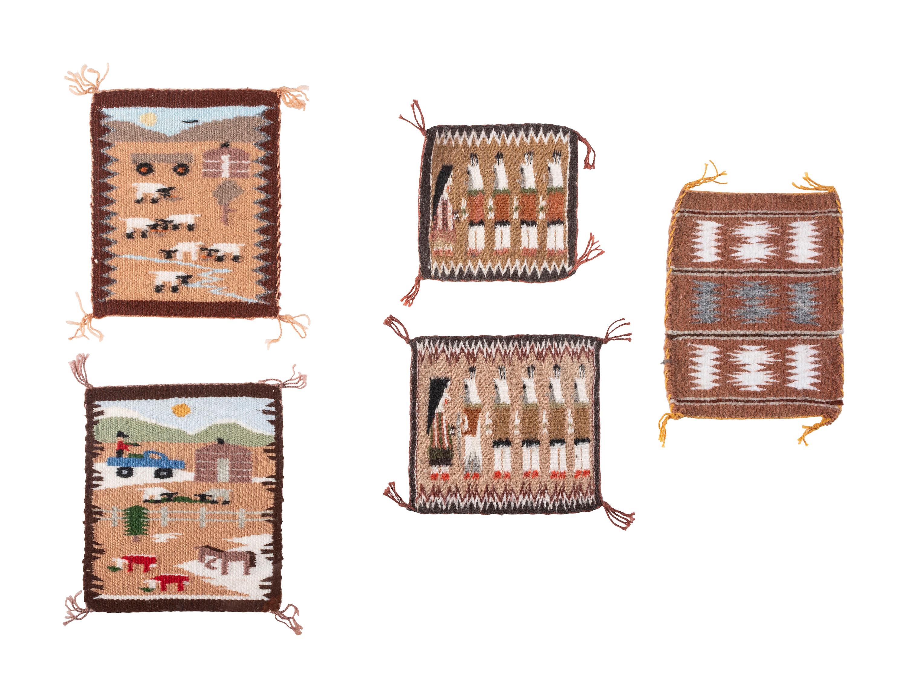 Collection of Navajo Miniature Pictorial Samplers