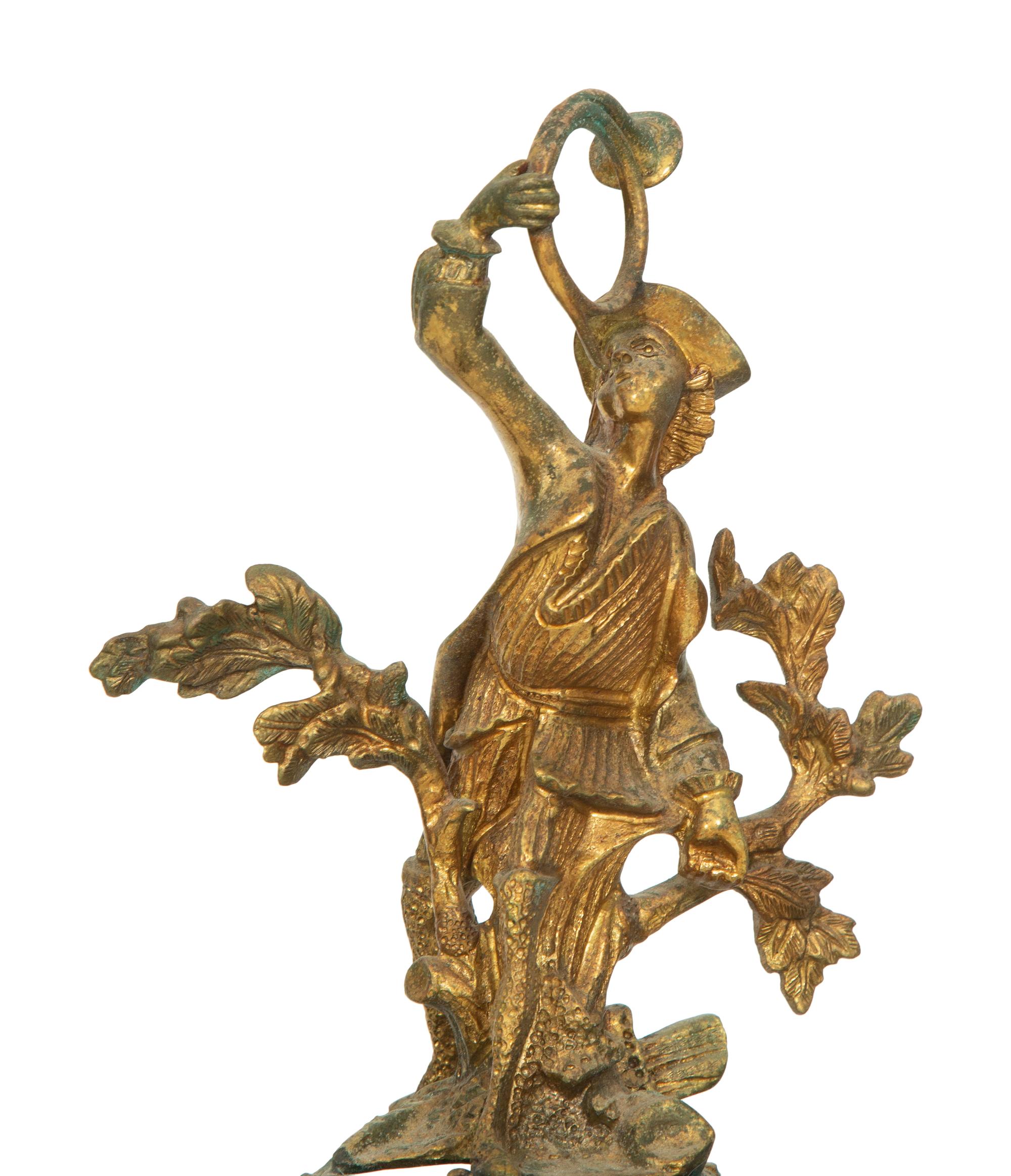 A Louis XV Style Gilt Bronze Mounted Bracket Clock