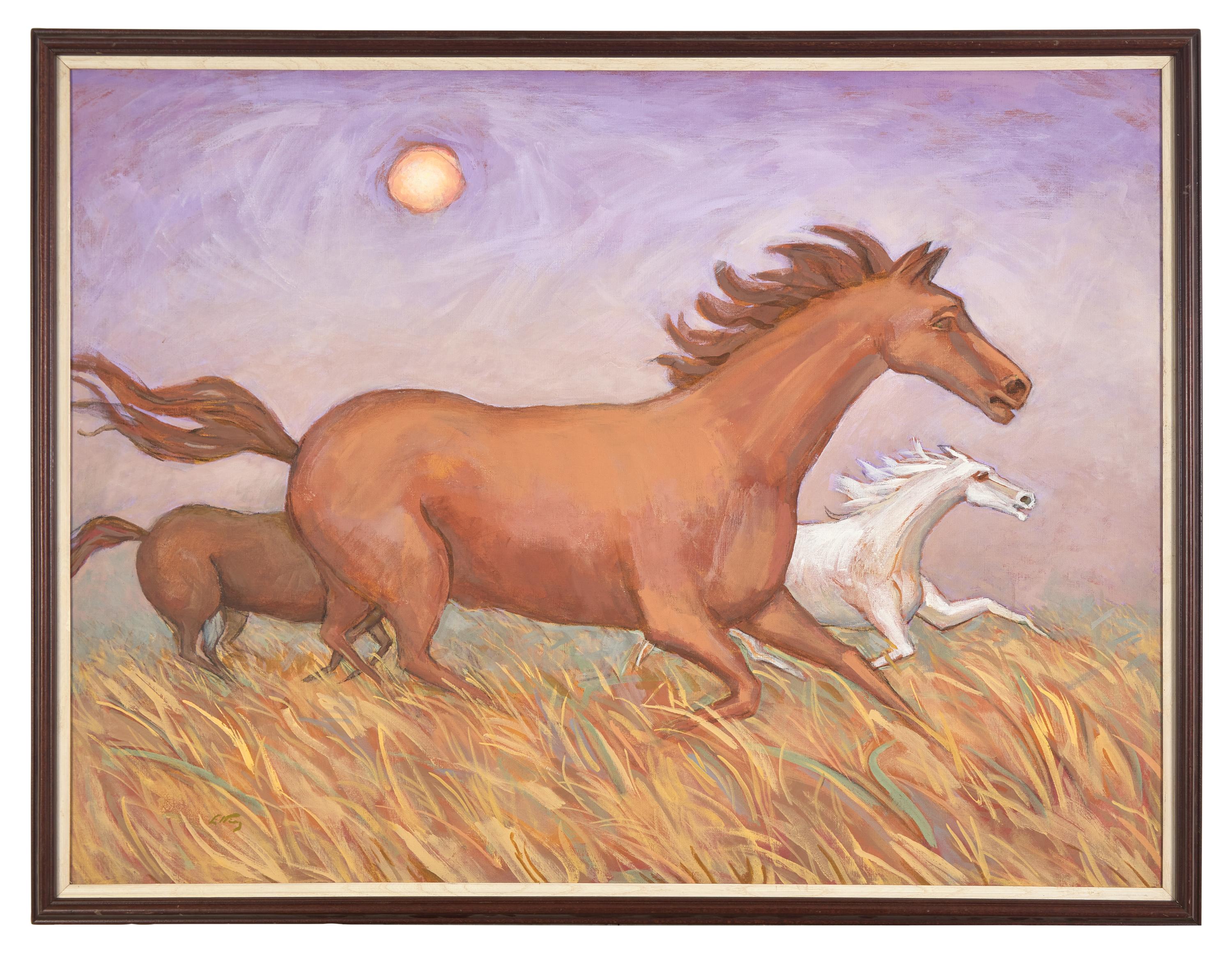 Three Galloping Horses