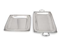 Two Colombian Silver Trays