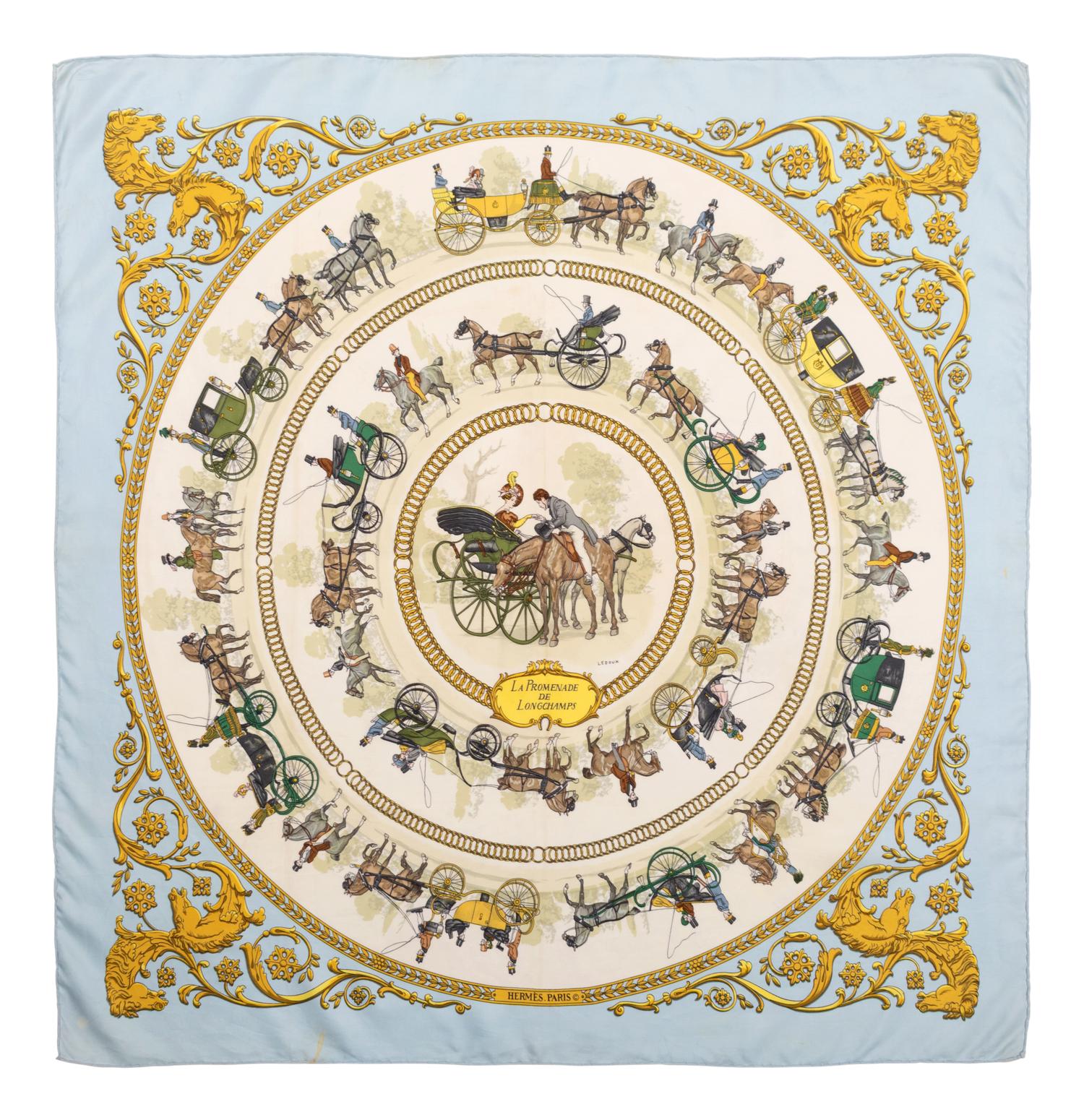 Three Hermès 90cm Silk Scarves