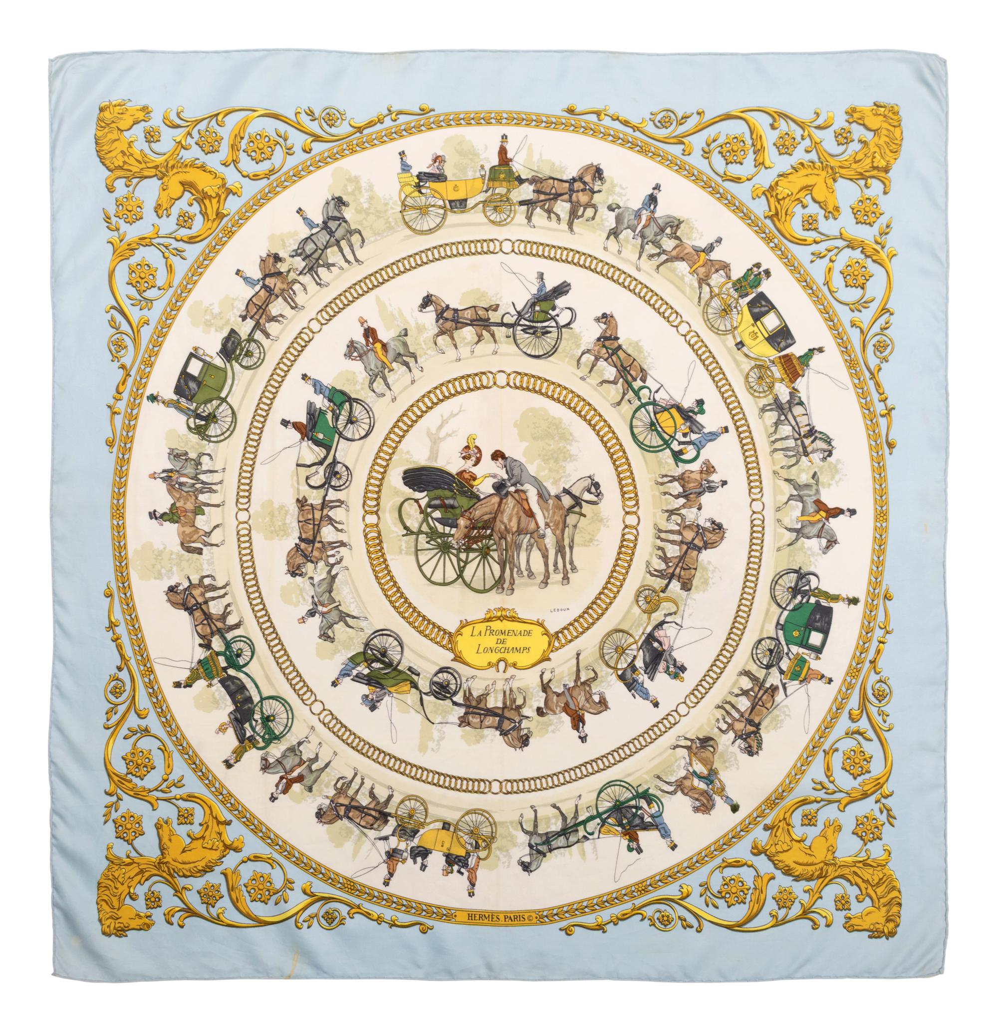 Three Hermès 90cm Silk Scarves