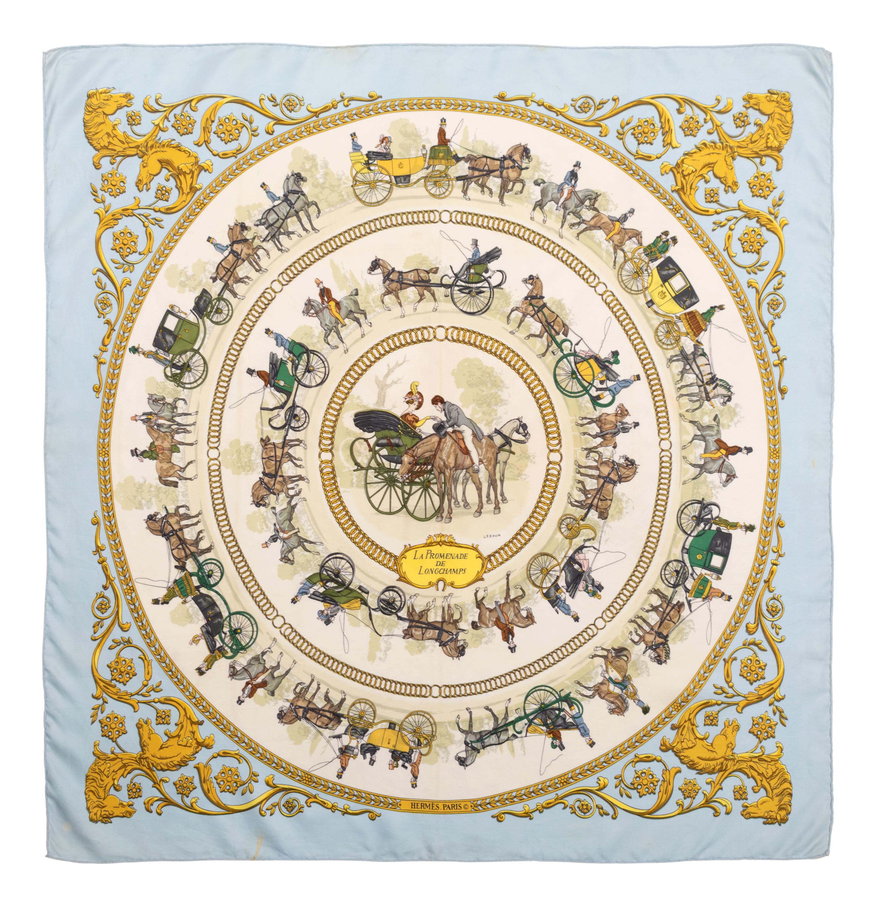 Three Hermès 90cm Silk Scarves
