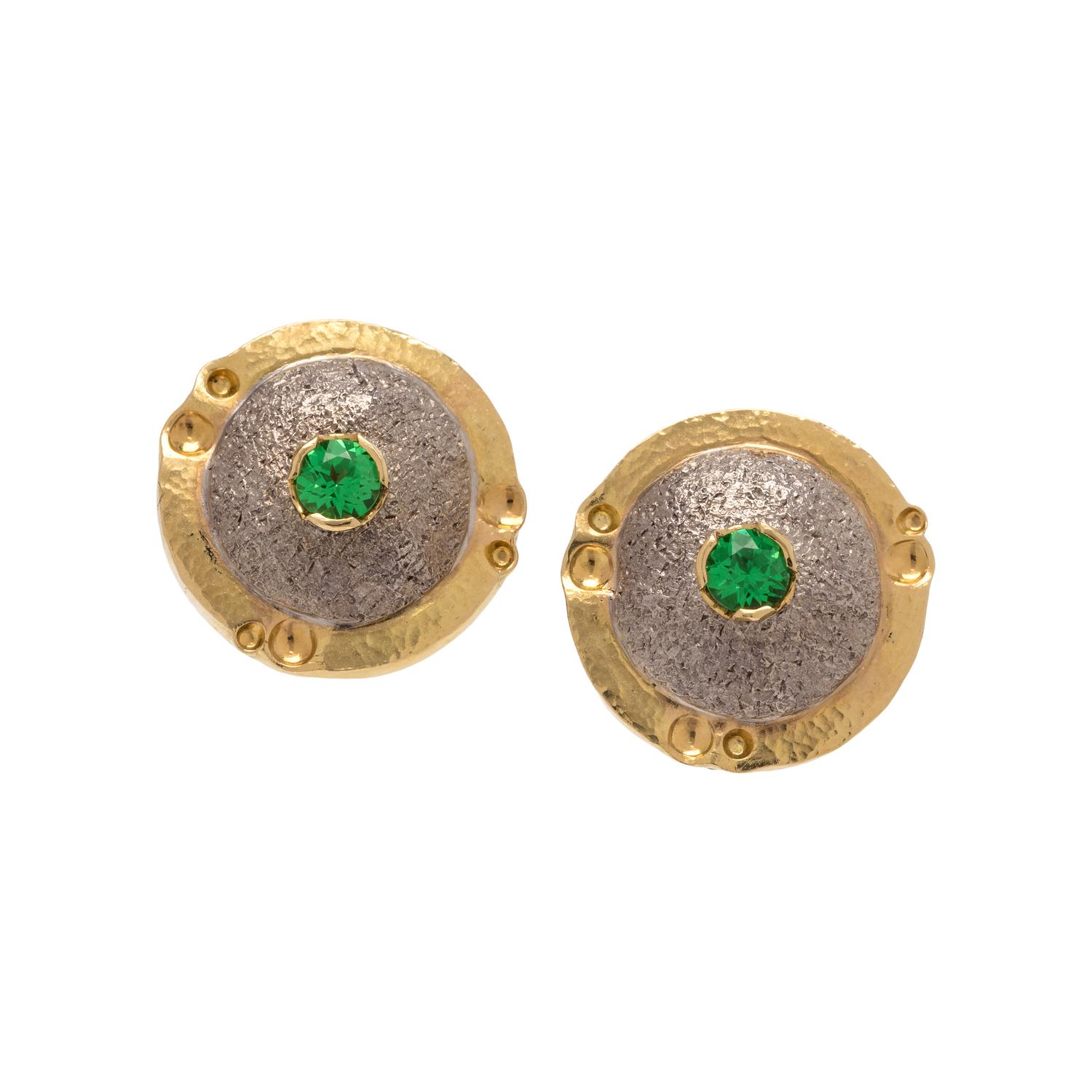 RICHARD KIMBALL, TSAVORITE GARNET EARRINGS