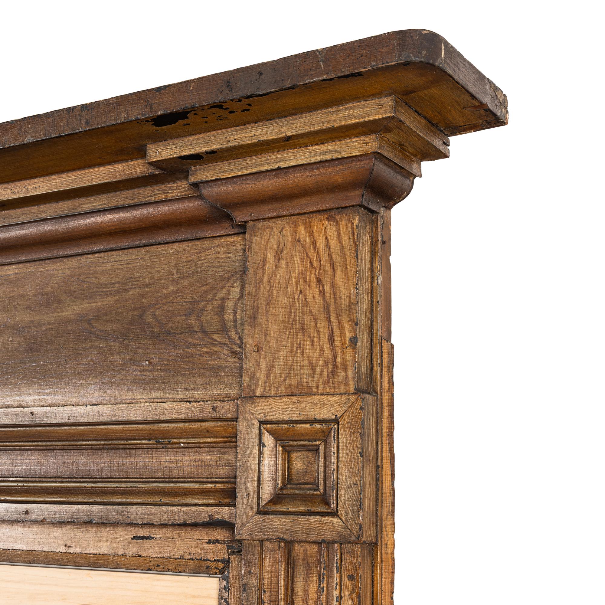 A Federal Faux-Grained Wood Mantel