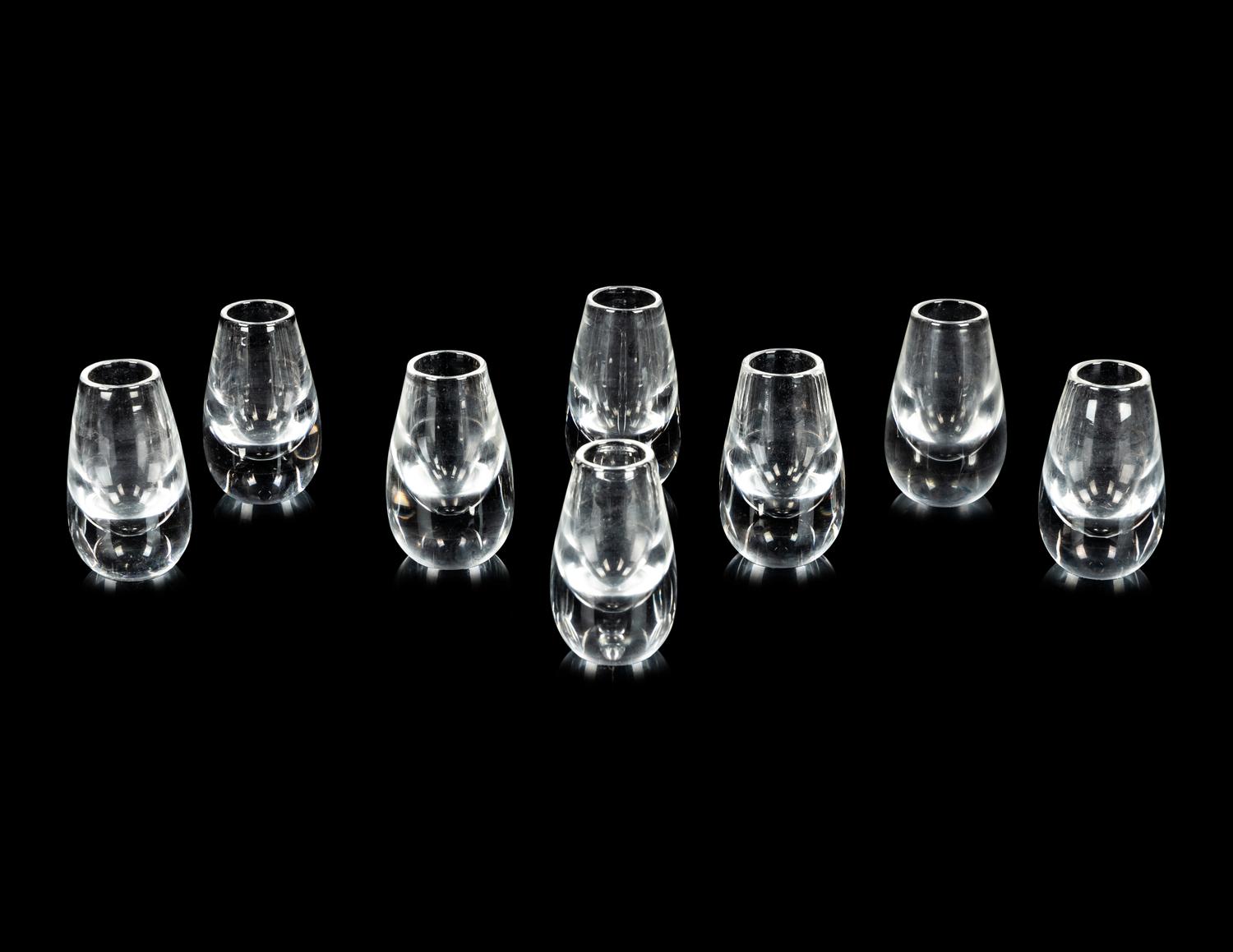 A Steuben Glass Decanter and Cordial Set