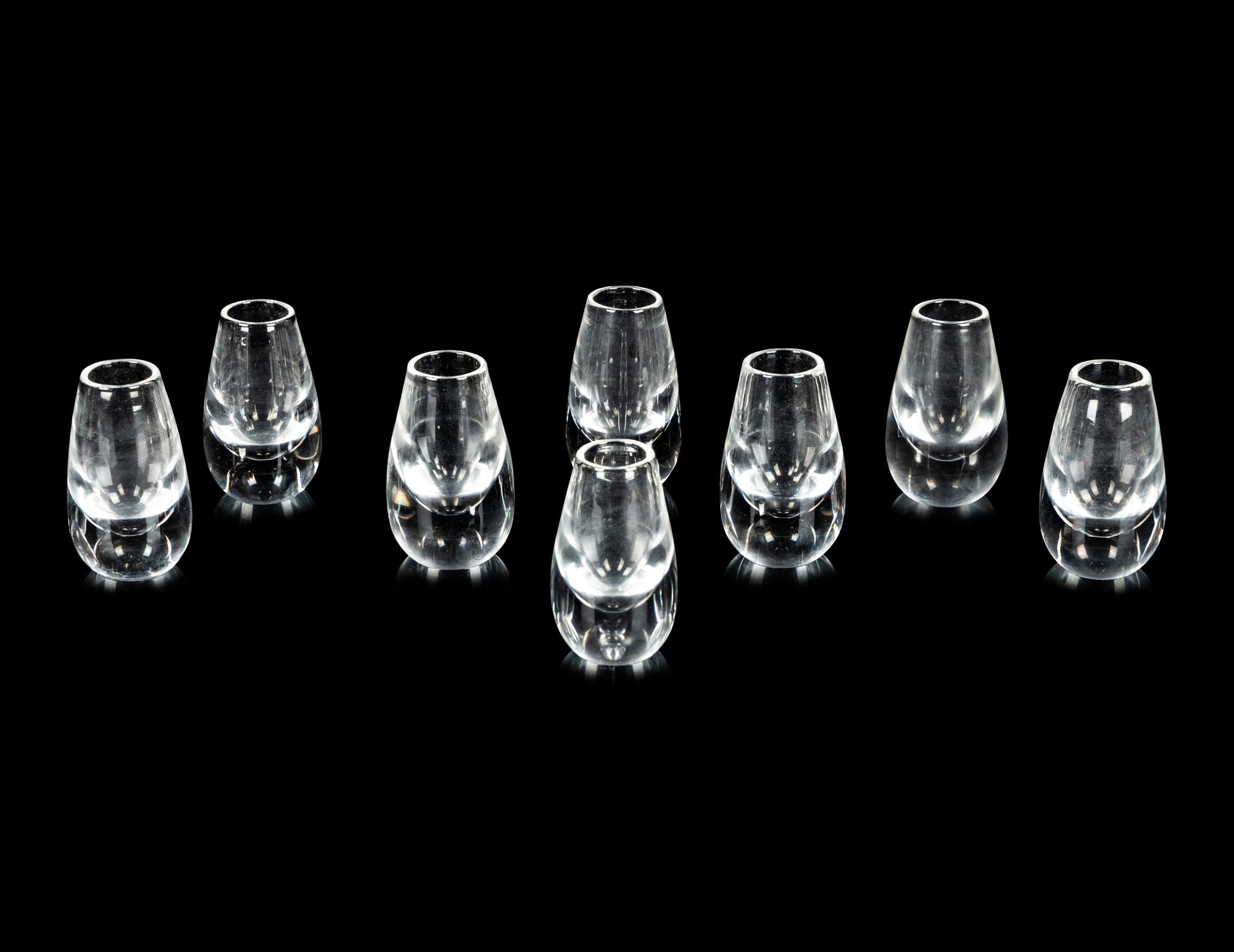 A Steuben Glass Decanter and Cordial Set