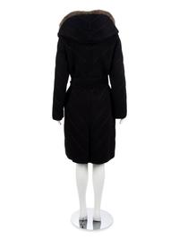 J. Mendel Black Cashmere Coat with Barguzin Sable Trim, 2000-10s,