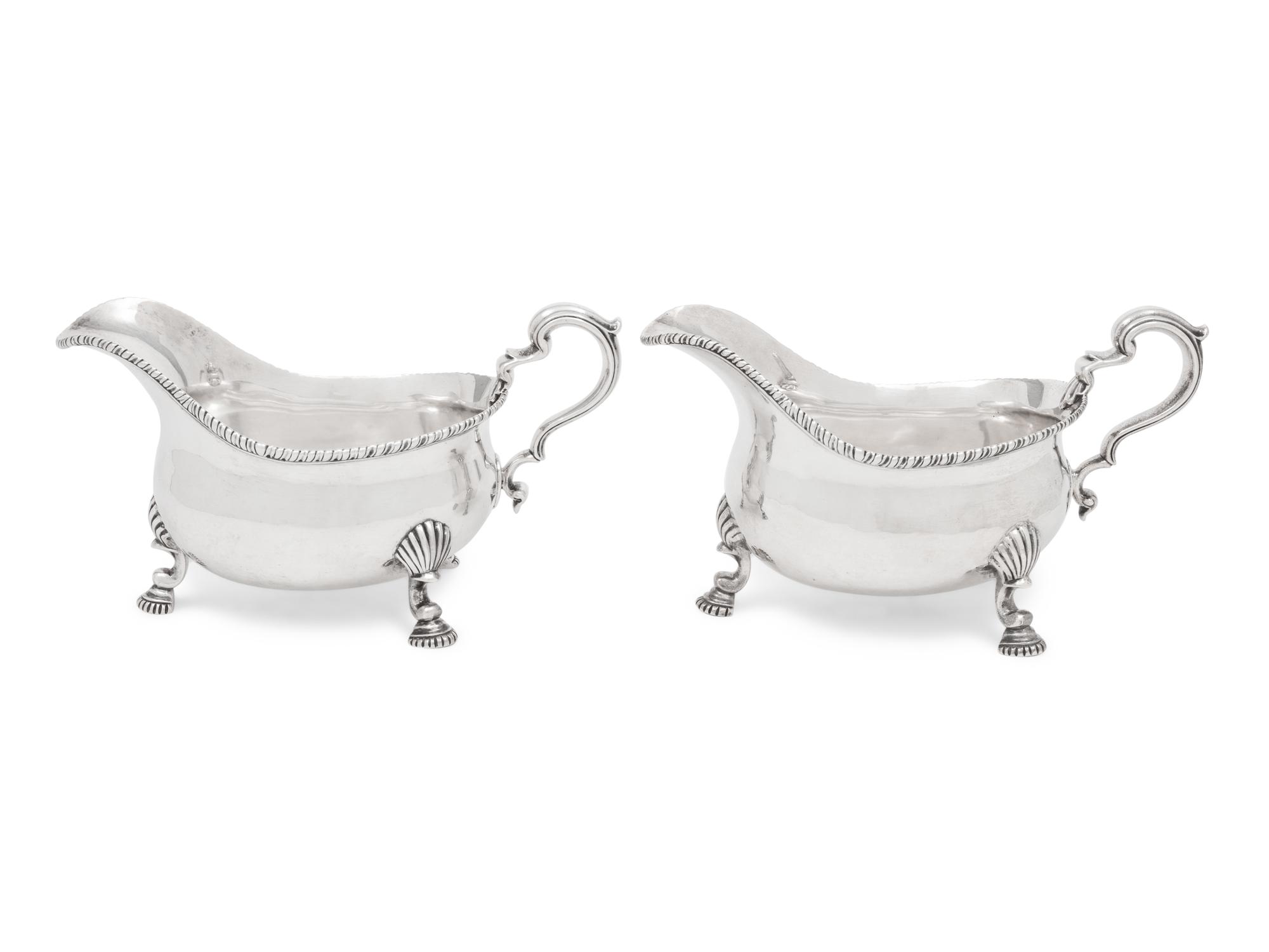 A Pair of George III Silver Sauce Boats