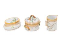 A Group of Royal Copenhagen Flora Danica Porcelain Table Articles