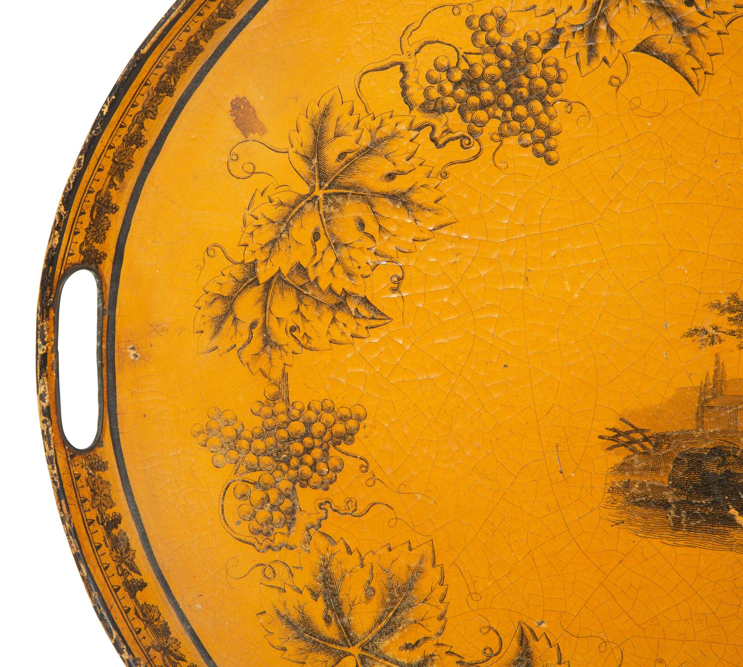 A Regency Style Painted Tole Tray
