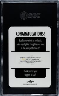 A 2024 Leaf X-Centric Shohei Ohtani Superstar Signatures Signed Yellow Printing Plate 1/1 (SGC 10 AUTO)
