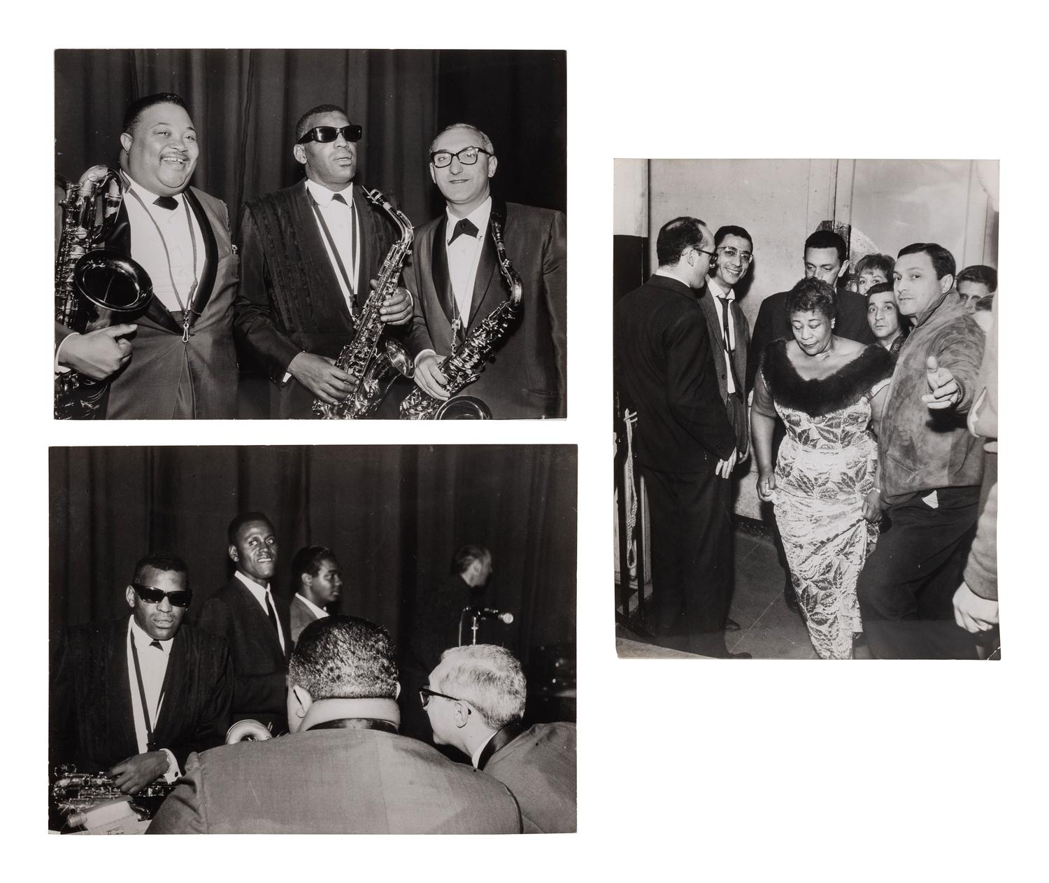 [EARY PHOTOGRAPHY] -- [MUSIC]. WIGGINS, Eddy (1904-1989?), photographer. A group of 5 photographs of jazz musicians and vocalists taken by African American photographer Eddy Wiggins. Paris, France. Ca mid-20th century.