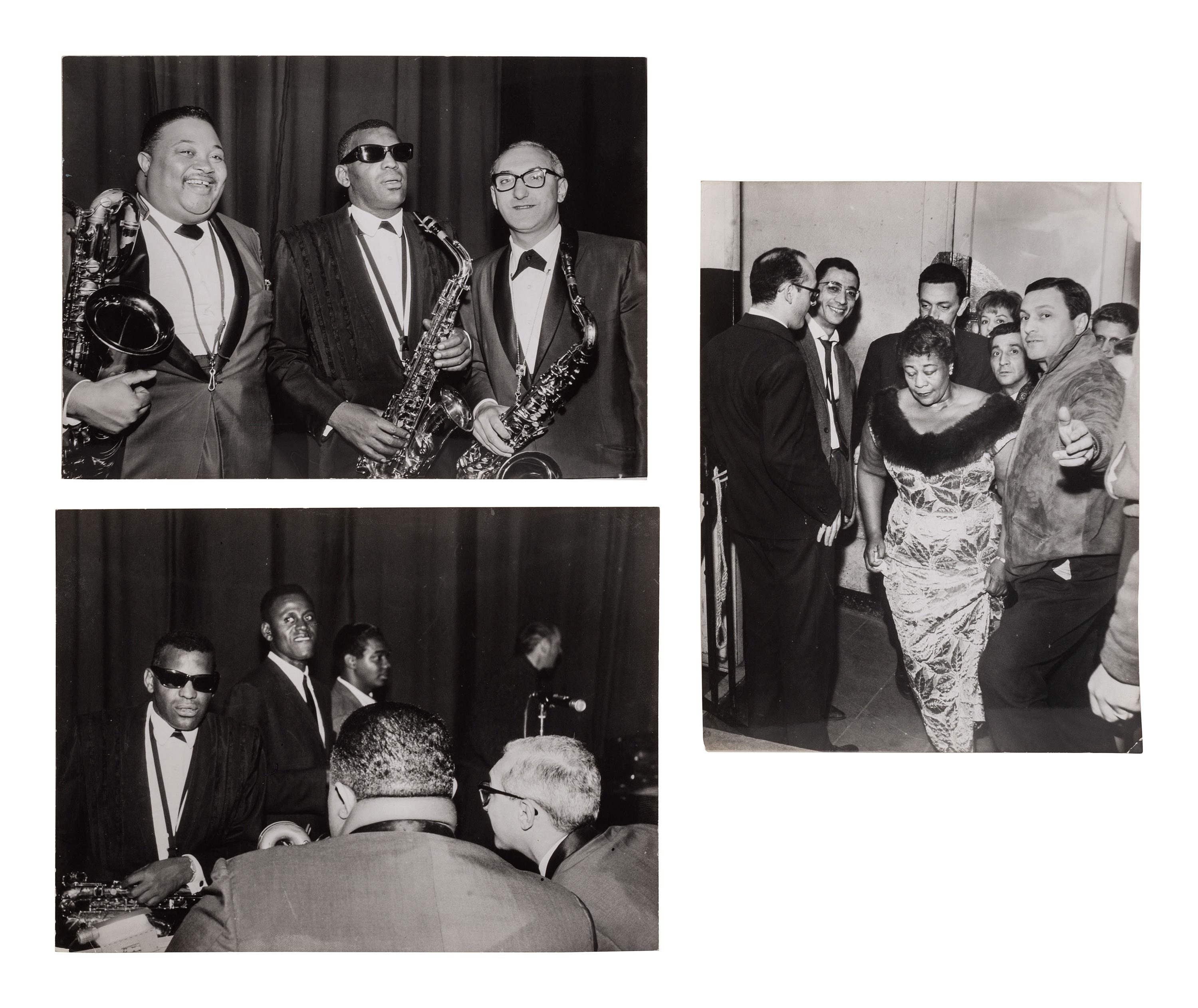 [EARY PHOTOGRAPHY] -- [MUSIC]. WIGGINS, Eddy (1904-1989?), photographer. A group of 5 photographs of jazz musicians and vocalists taken by African American photographer Eddy Wiggins. Paris, France. Ca mid-20th century.