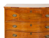 A George III Mahogany Serpentine-Front Bureau Chest of Drawers