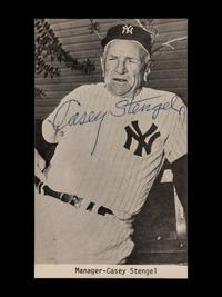 A Collection of Casey Stengel Signed Autographs (Beckett Authentication Services)