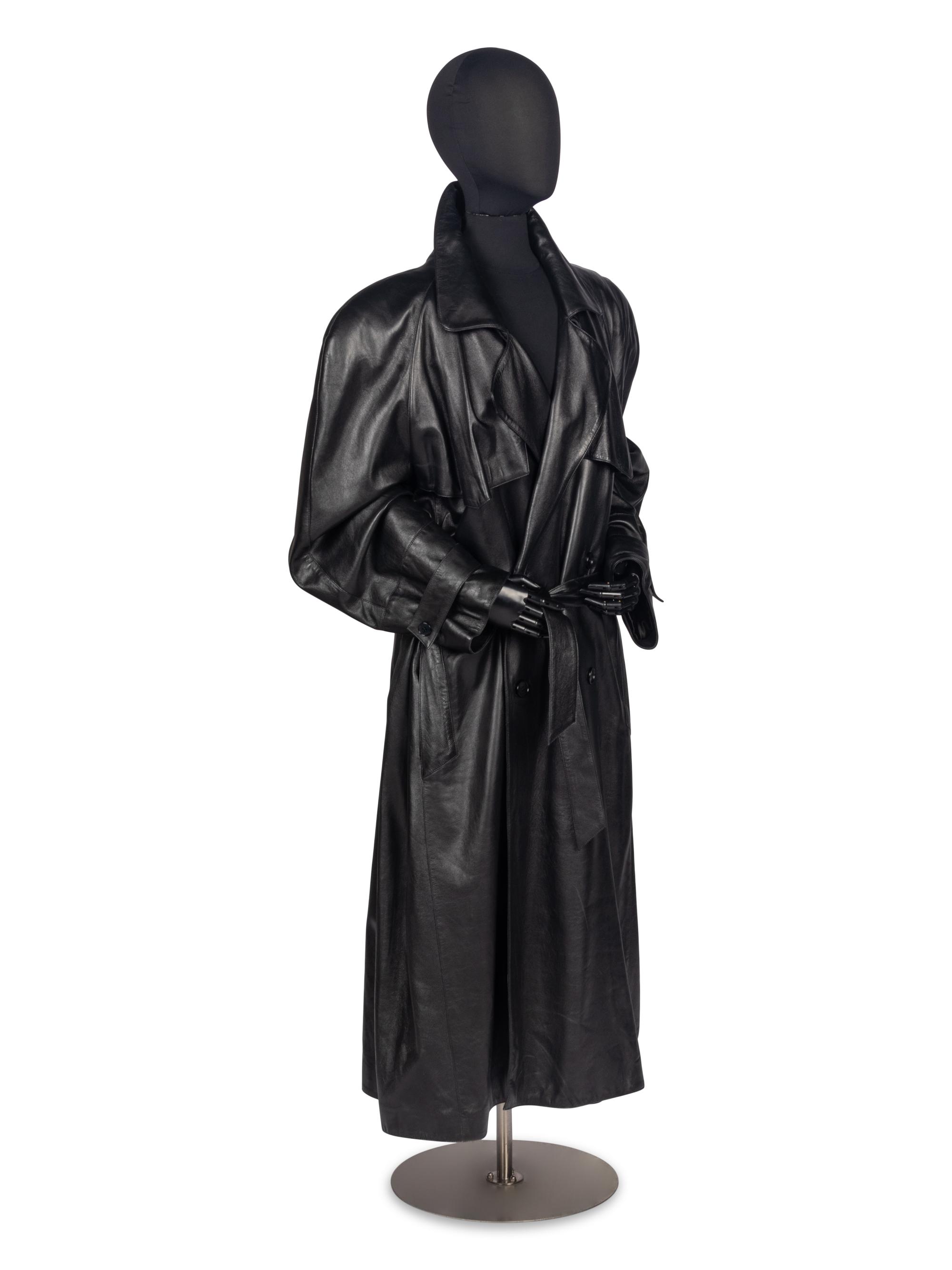 Claude Montana Leather Trench Coat