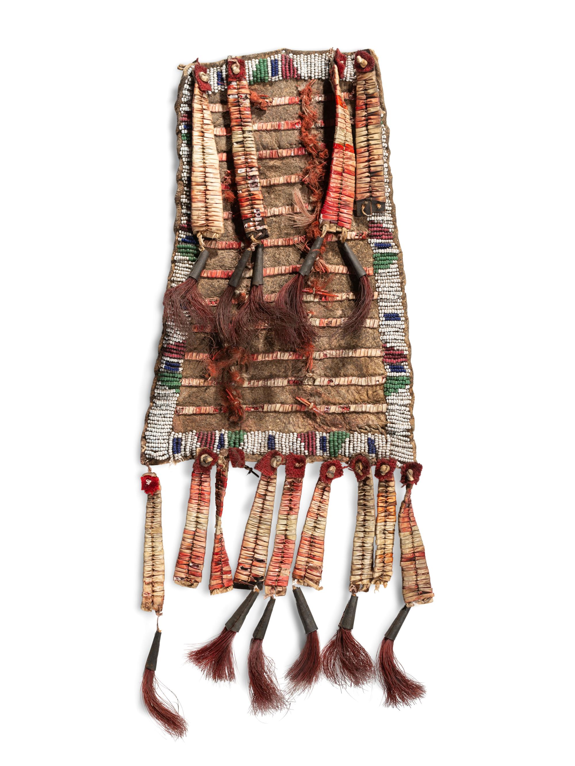 Sioux Beaded and Quilled Hide Drop