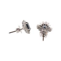 SAPPHIRE AND DIAMOND EARRINGS