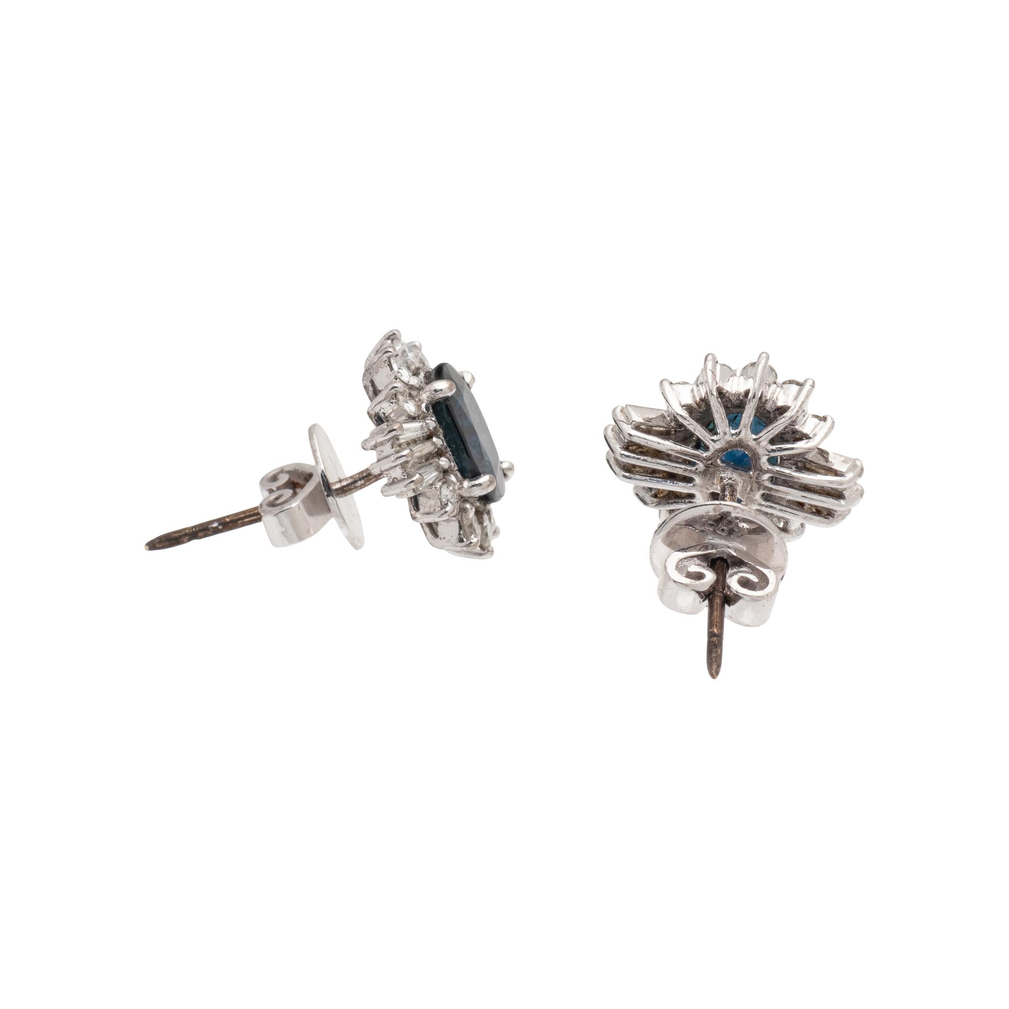 SAPPHIRE AND DIAMOND EARRINGS