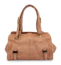 Bottega Veneta Snakeskin Frame Satchel