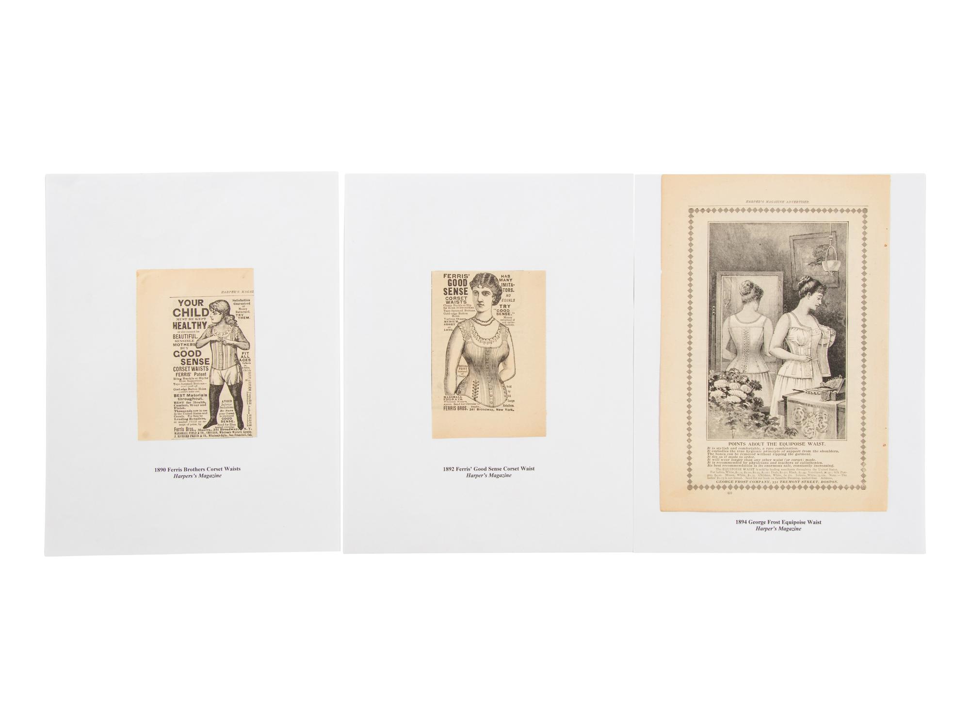 Five Women's and Children's Corsets with Related Documentation, and One Corset Cover, 1880s-1900