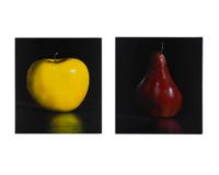 One Yellow Apple and One Red Pear (Two Works)