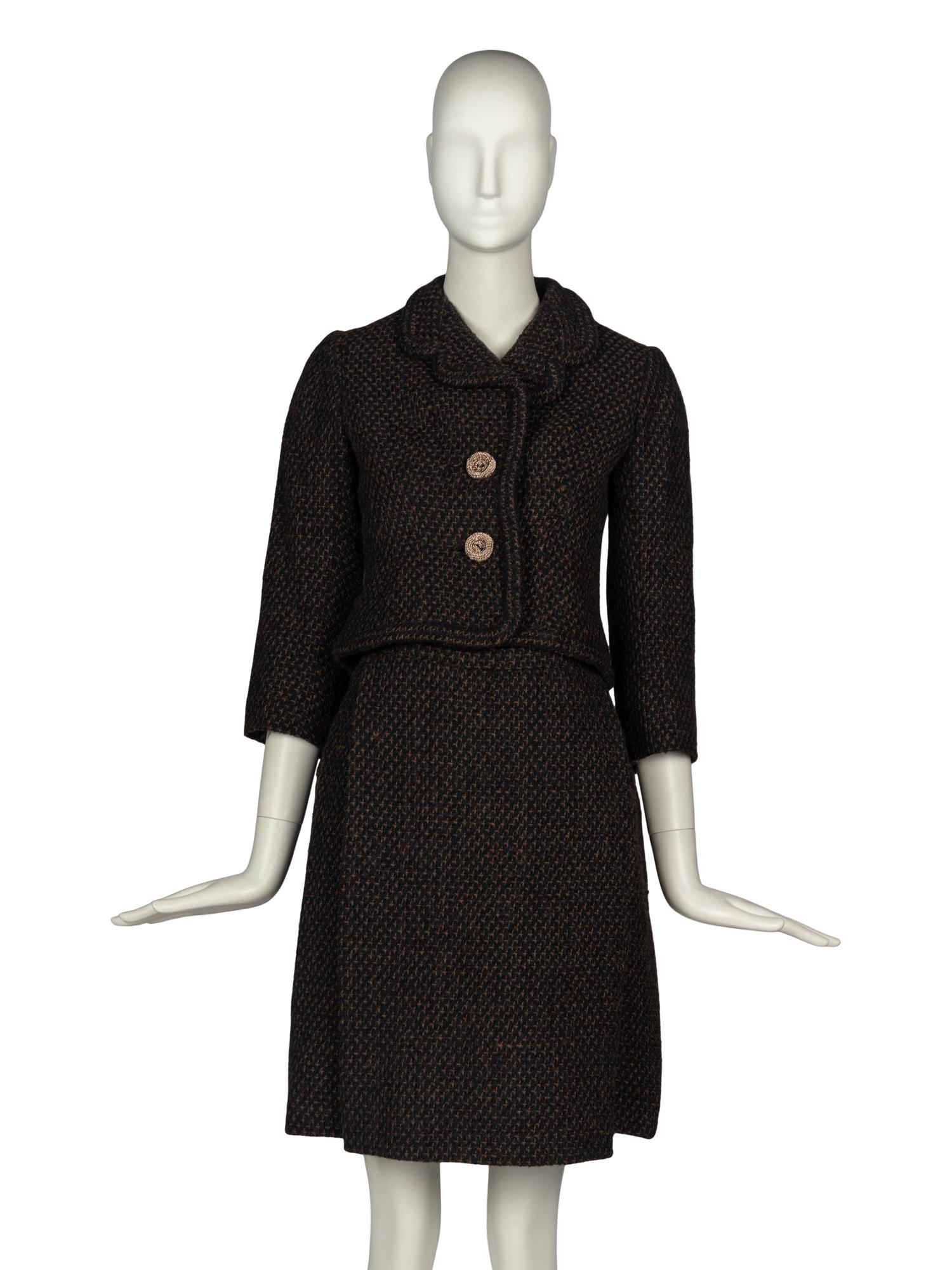 Christian Dior Demi Couture Tweed Skirt Suit, 1960s