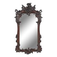 A Rococo Style Carved Walnut Mirror