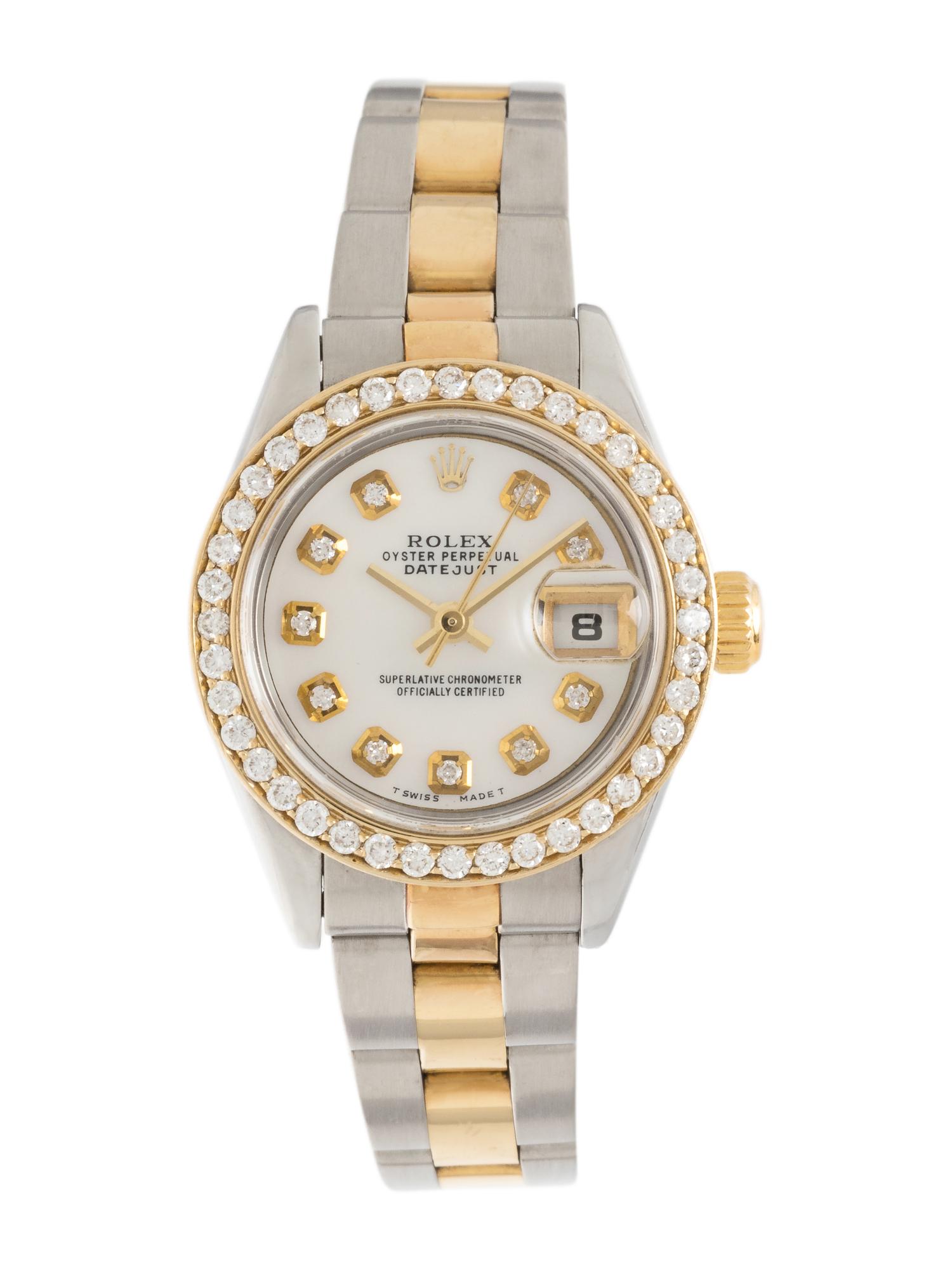 ROLEX, REF. 79173 STAINLESS STEEL, 18K YELLOW GOLD AND DIAMOND 'OYSTER PERPETUAL DATEJUST' WRISTWATCH, CIRCA 2002