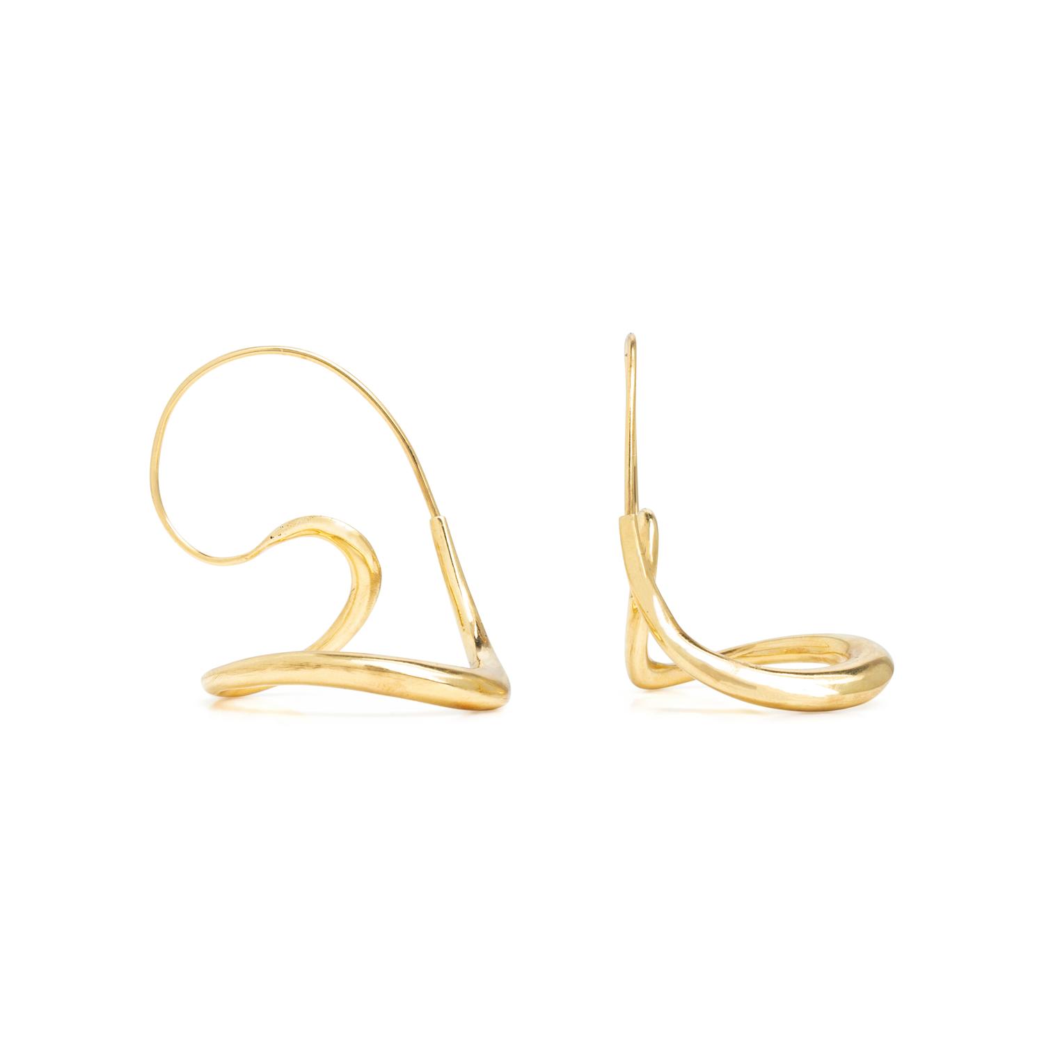 Two Pairs of Yellow Gold Earrings