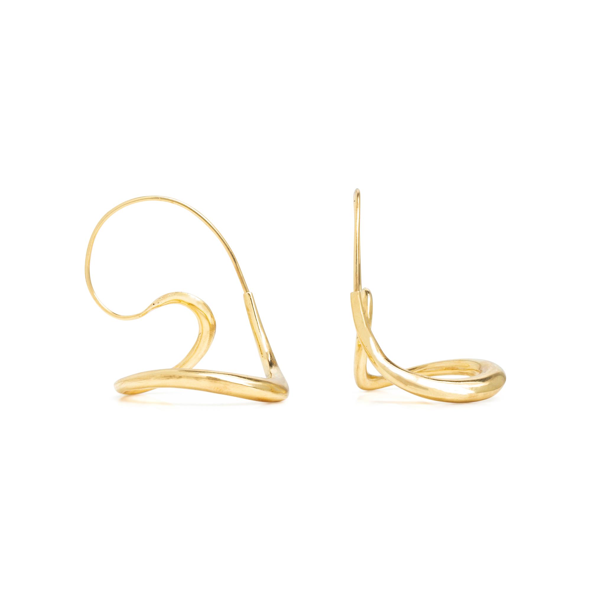 Two Pairs of Yellow Gold Earrings