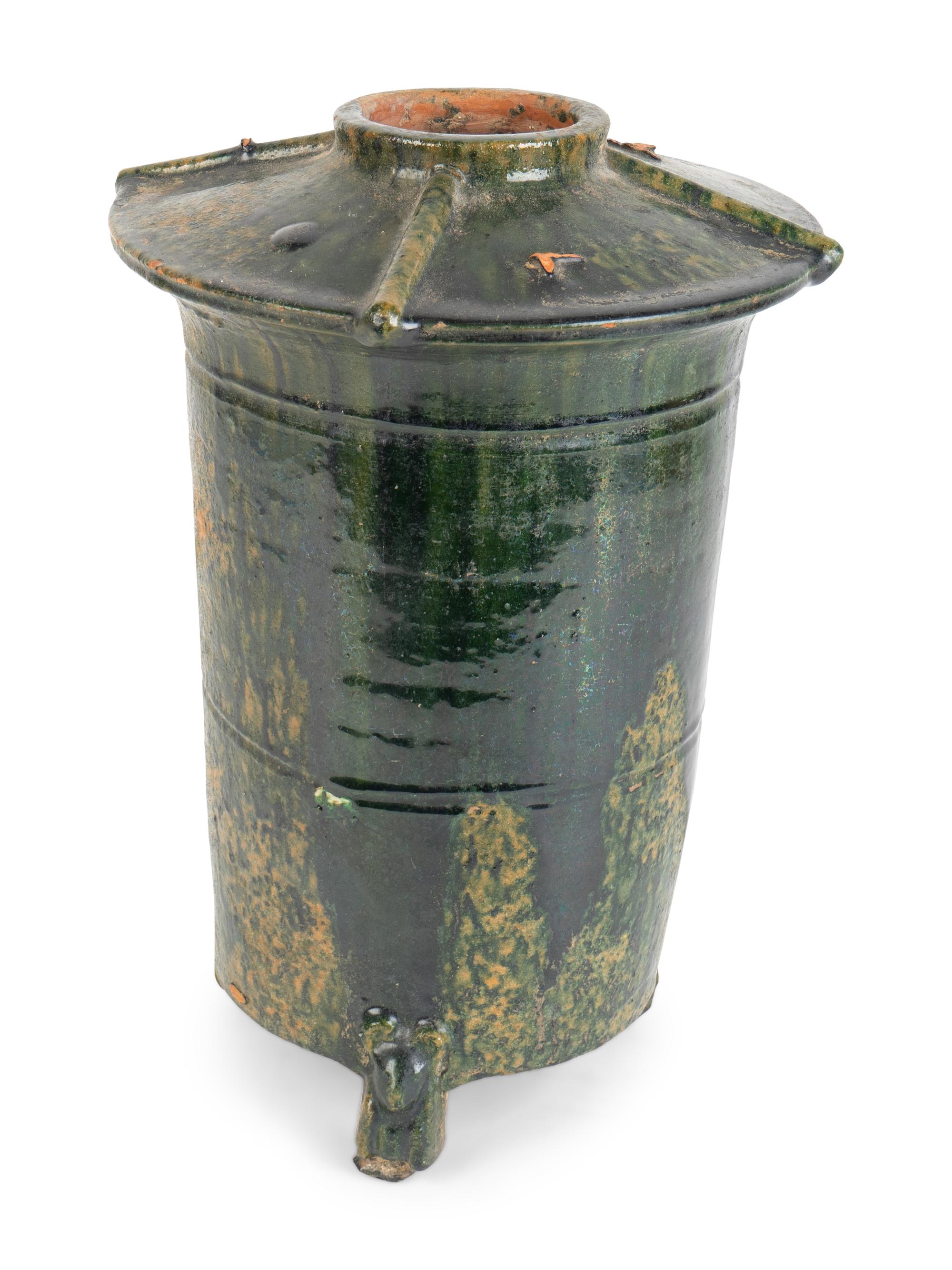 A Chinese Green-Glazed Terracotta Granary Model — HAN DYNASTY