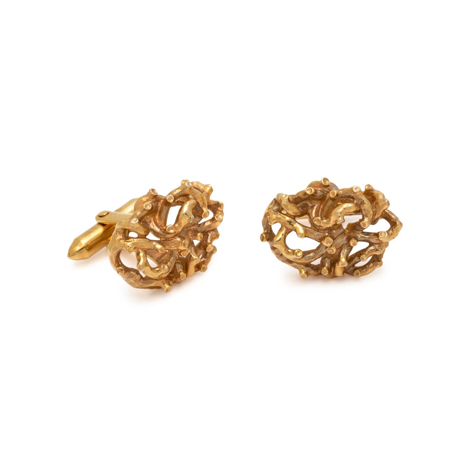 YELLOW GOLD CUFFLINKS