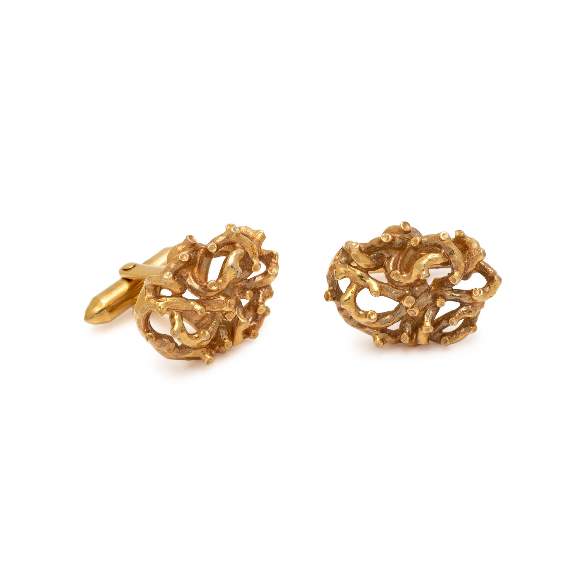 YELLOW GOLD CUFFLINKS