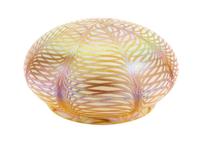 A Quezal Iridescent Glass Shade Diameter 13 inches.