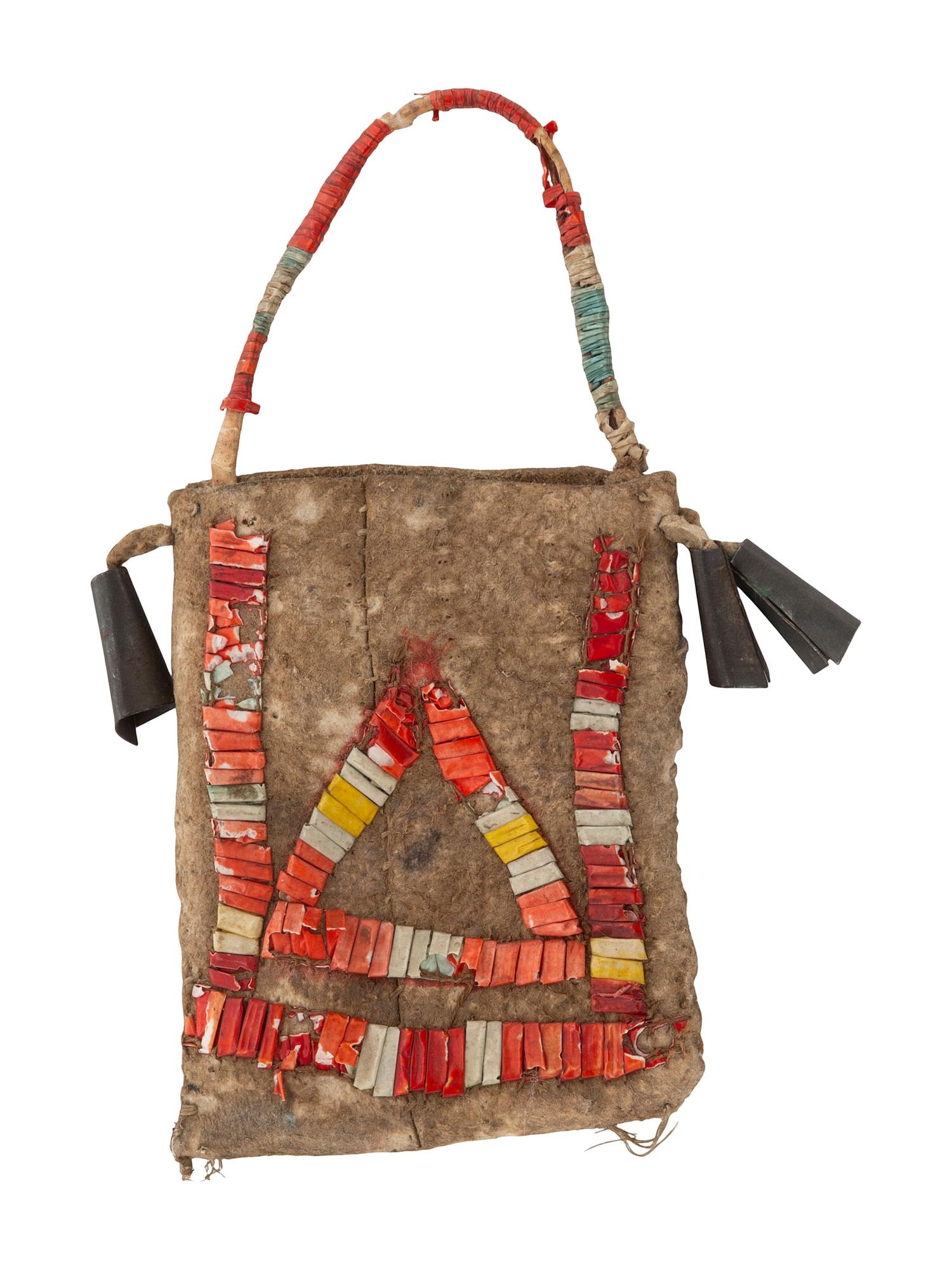 Eastern Plains Quilled Hide Charm Bag
