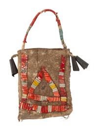 Eastern Plains Quilled Hide Charm Bag