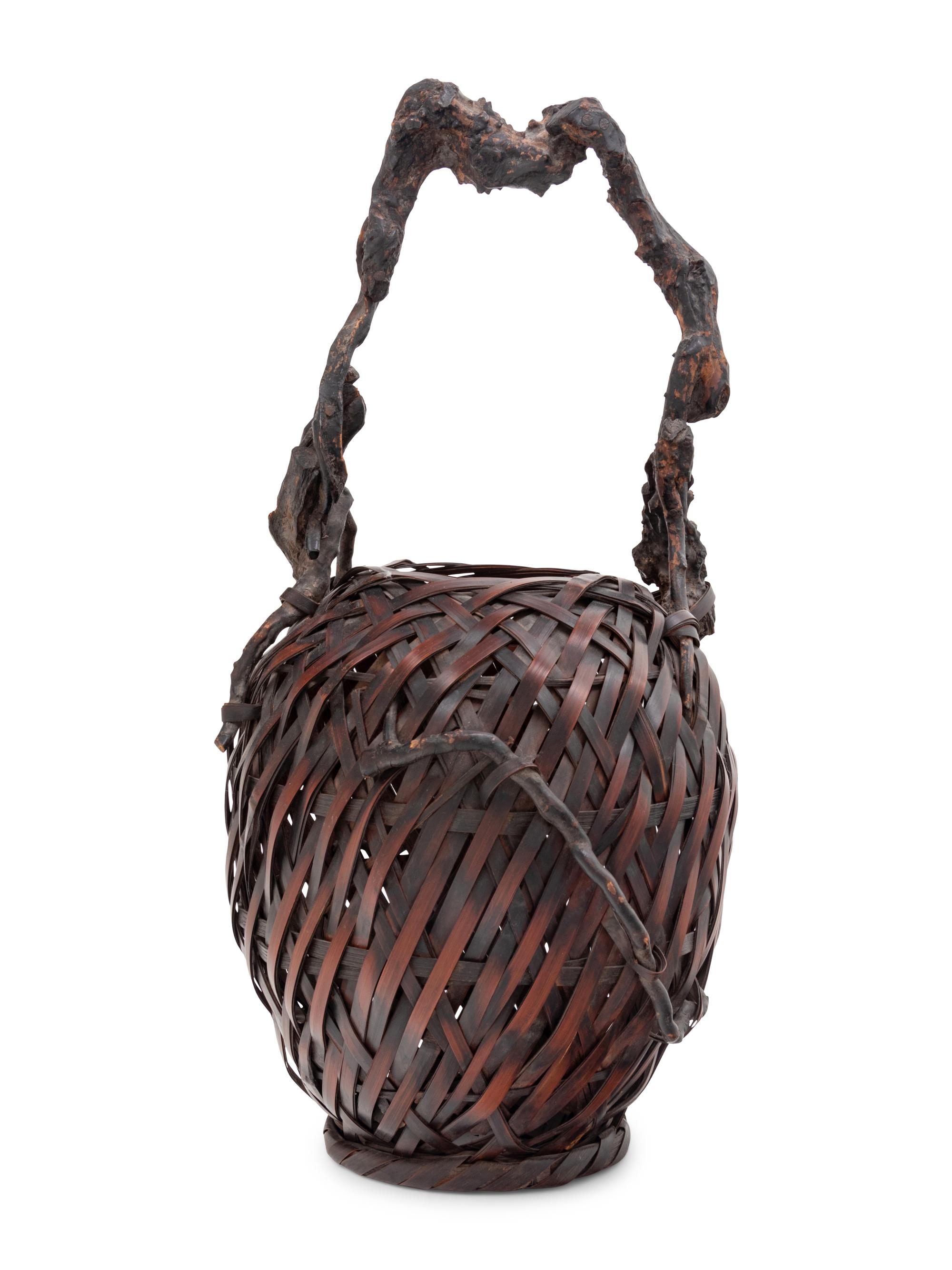 A Bamboo Flower Arranging Basket