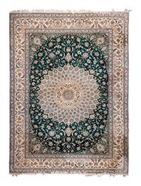 A Habibian Nain Silk and Wool Blend Rug
