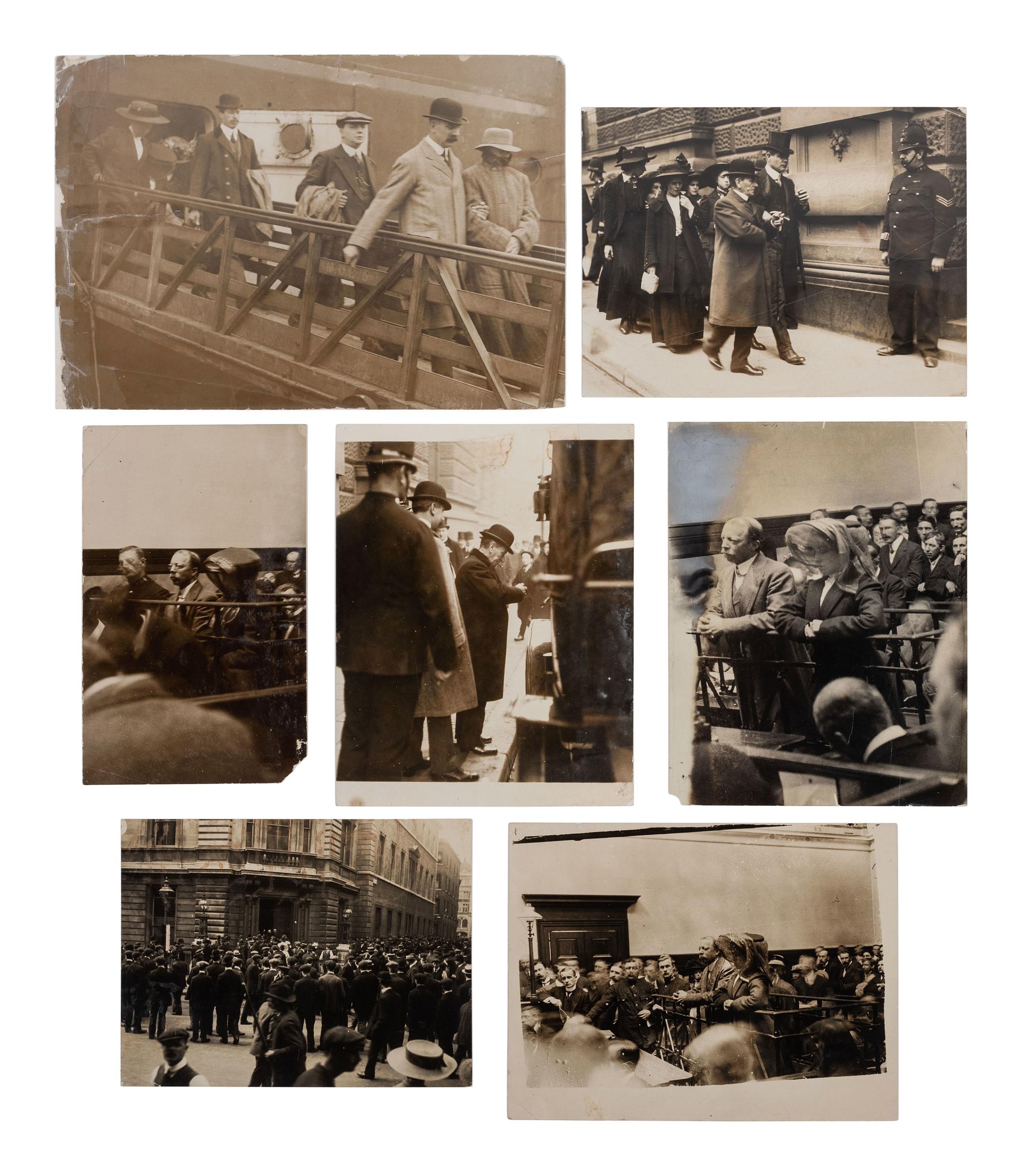 [CRIME & PUNISHMENT]. A collection of photographs documenting the infamous British murder case of Dr. Hawley Harvey Crippen (1862-1910), who was tried and executed for killing his wife.