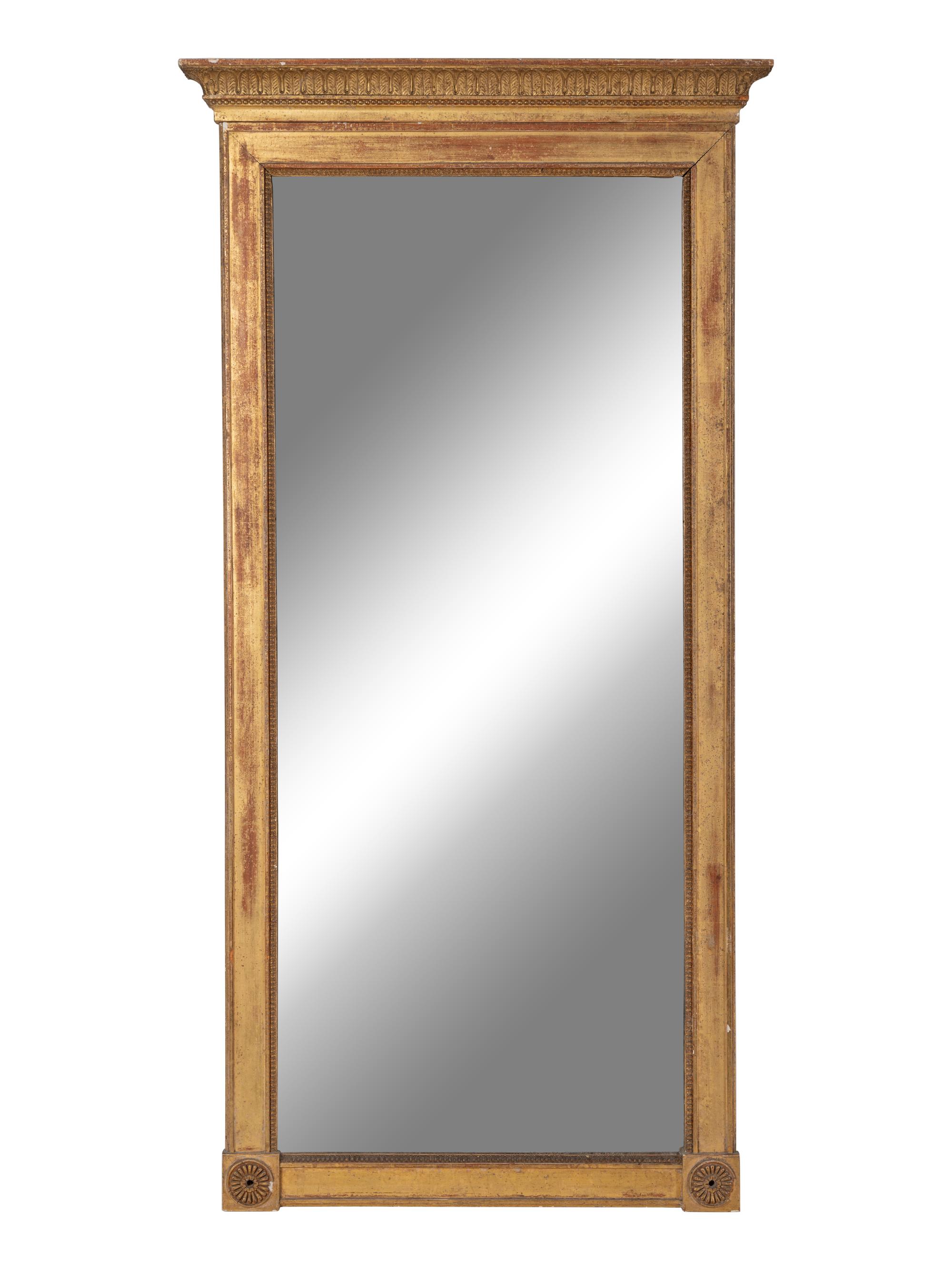 A Louis XVI Giltwood Pier Mirror