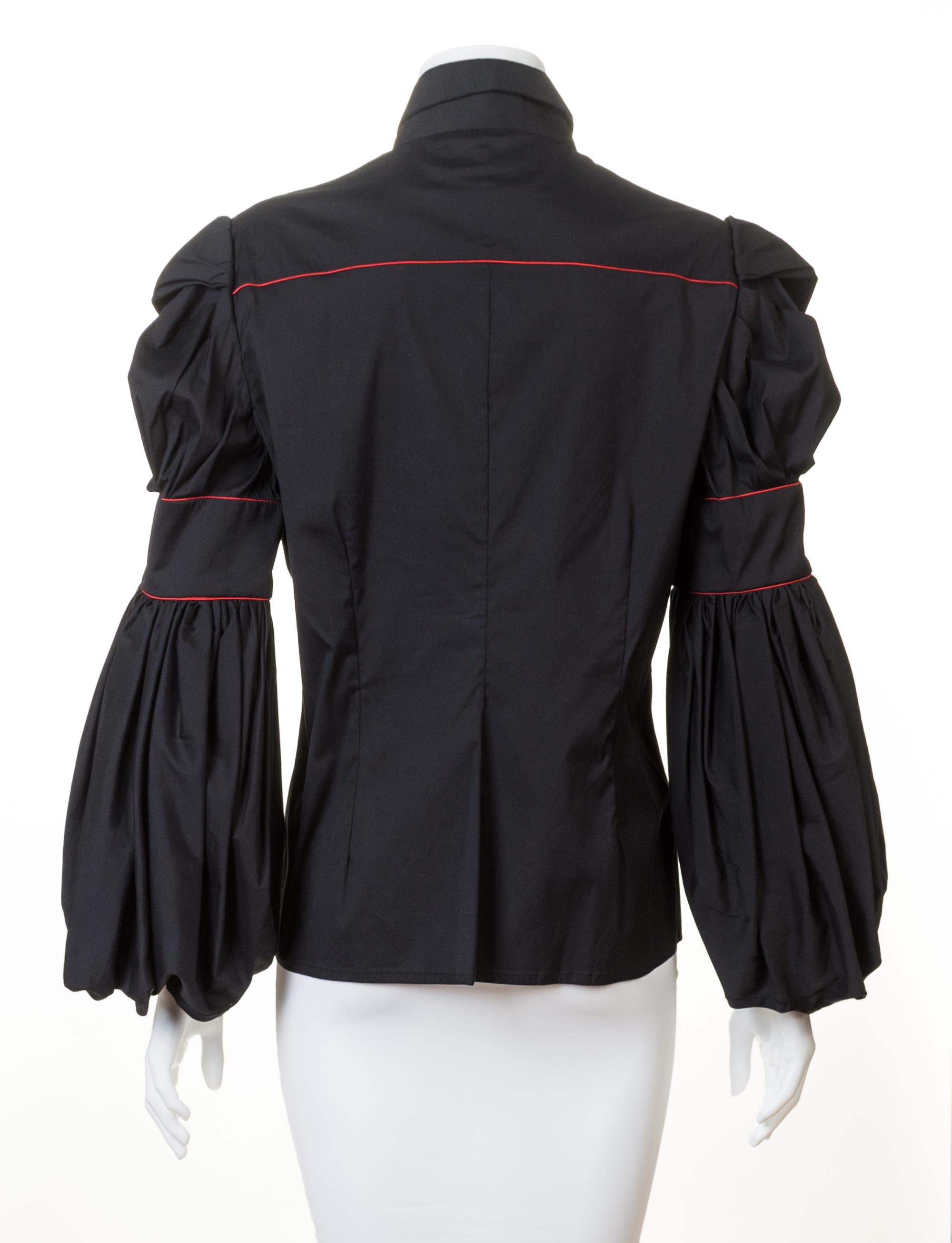 A Boudicca Black Cotton Blouse, Size 14.