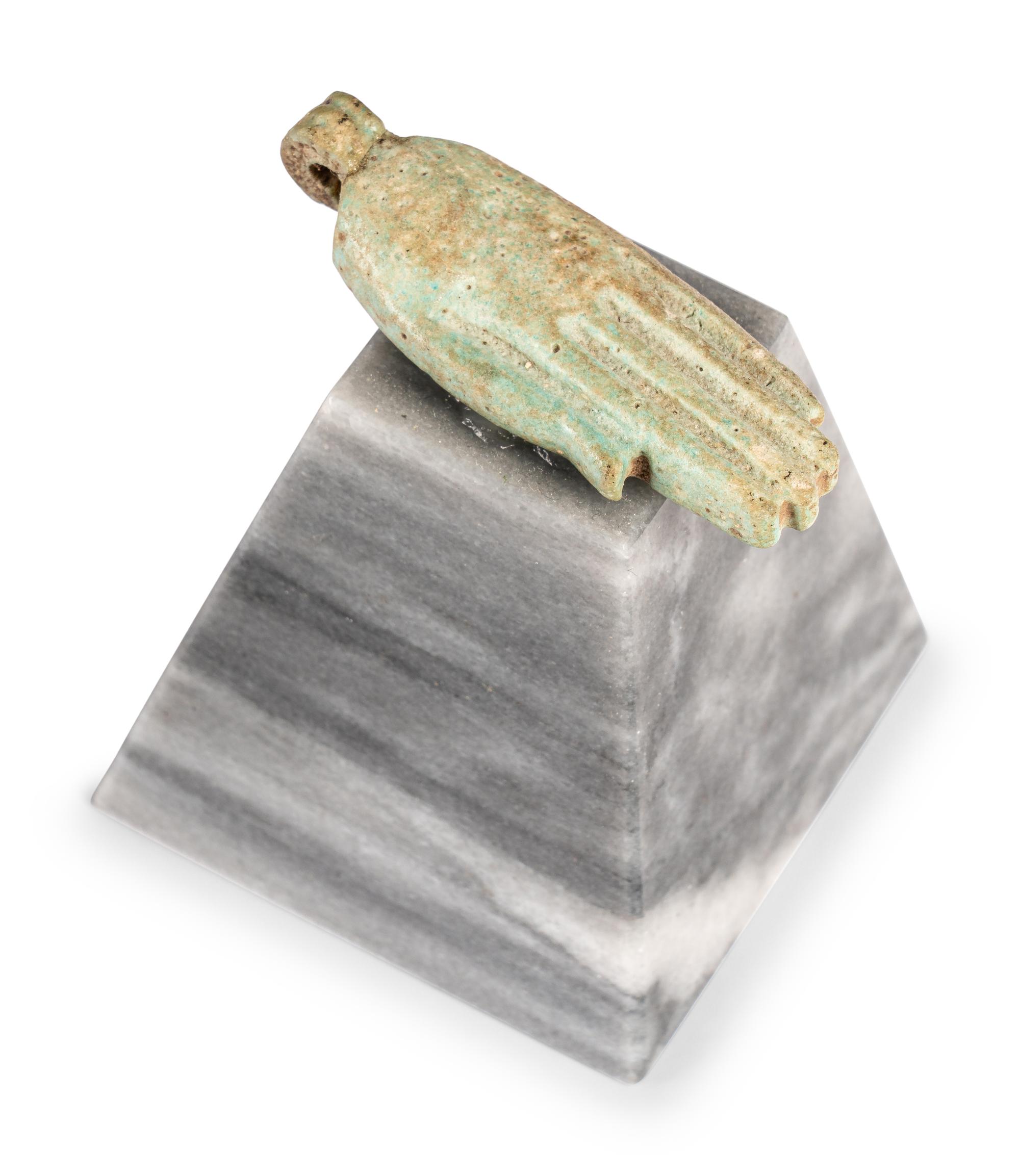 An Egyptian Faience Hand