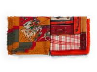 Two Hermès 90cm Silk/Cashmere Scarves
