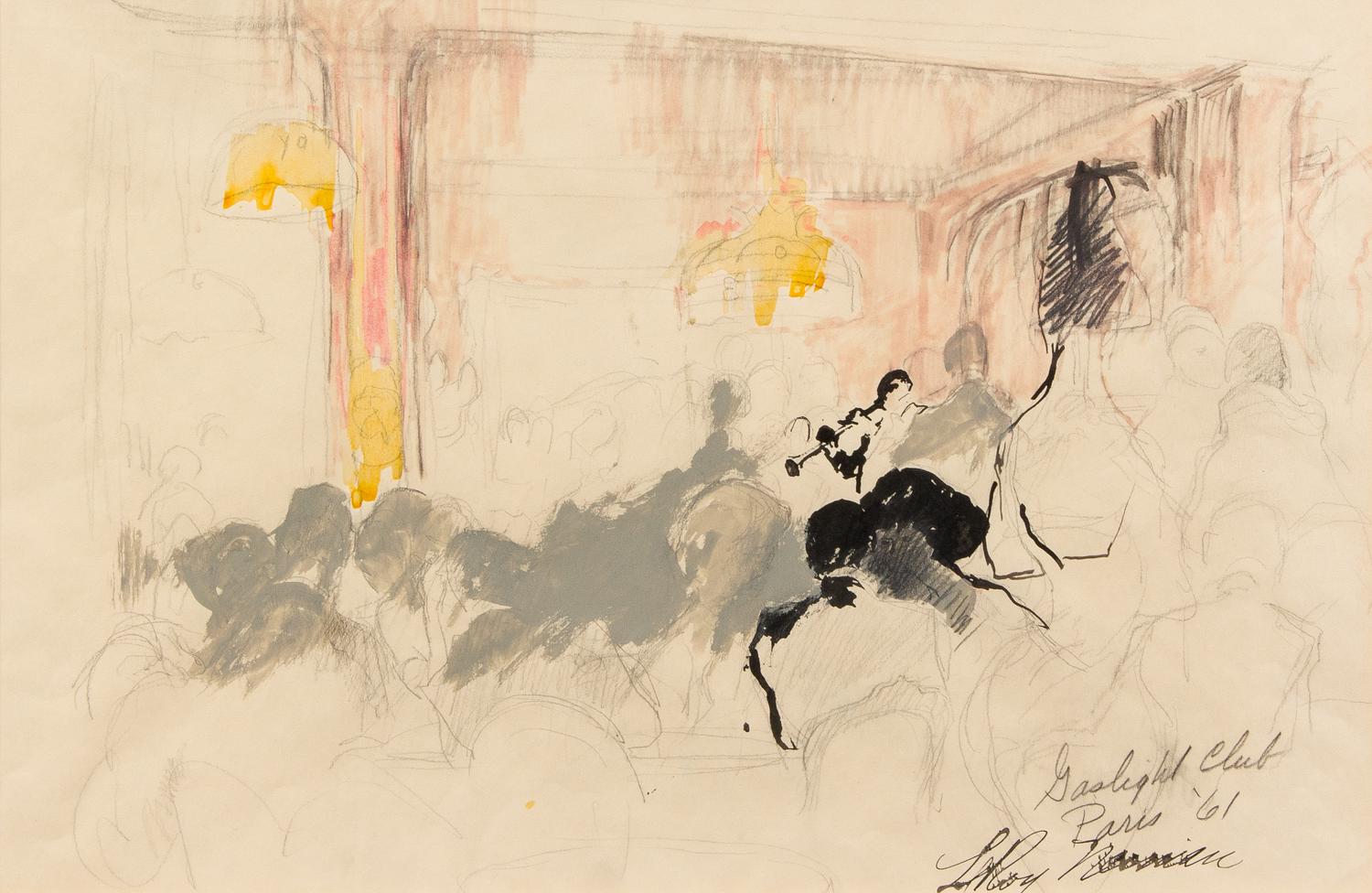 LeRoy Neiman, (American, 1921-2012), Gas Light Club Paris, 1961